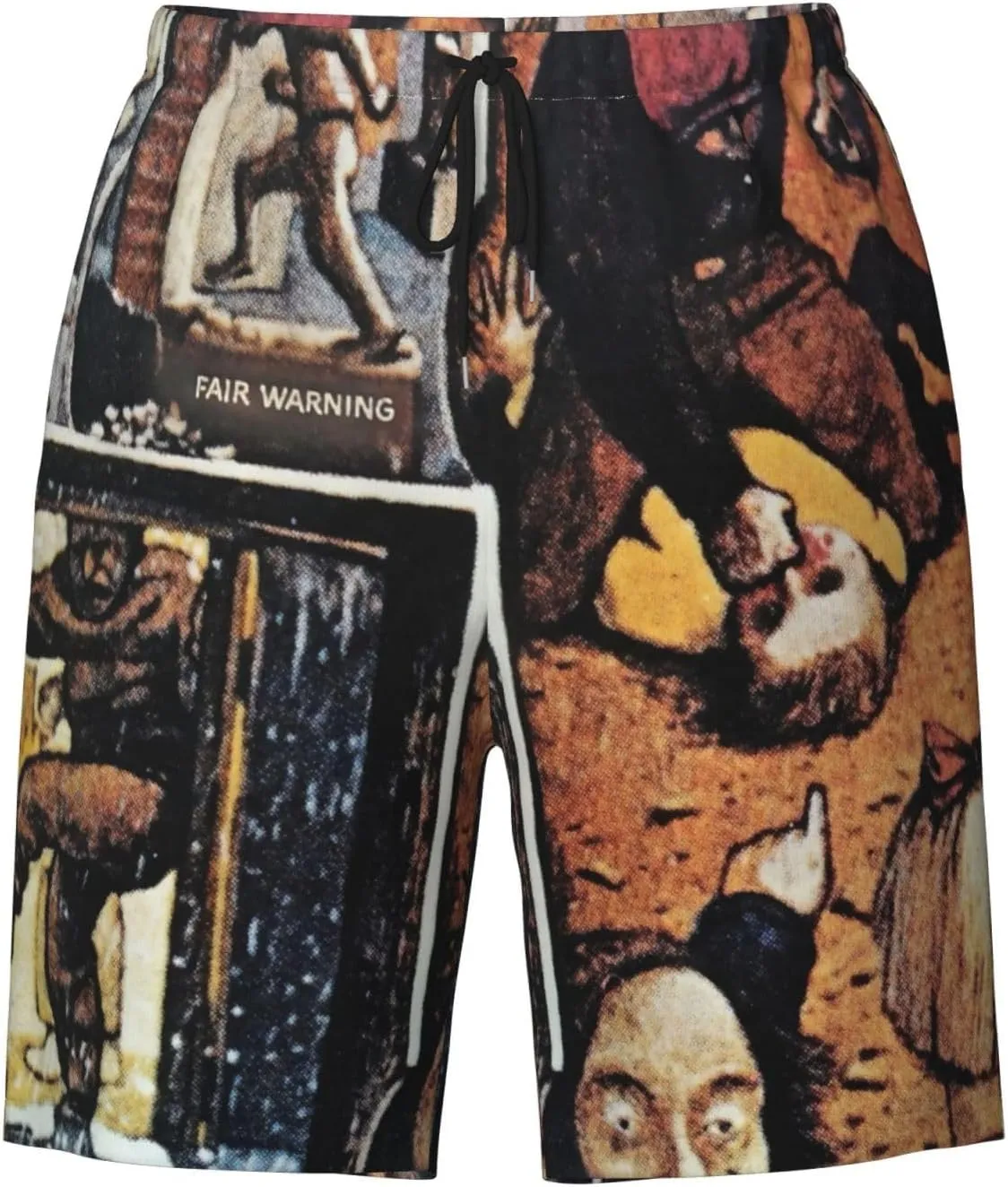 Mens Shorts Bathing for Van.1986 Halen Beach Pants,Beach Board Shorts Surf Quick Dry Breathable with Pocket Mesh Lining