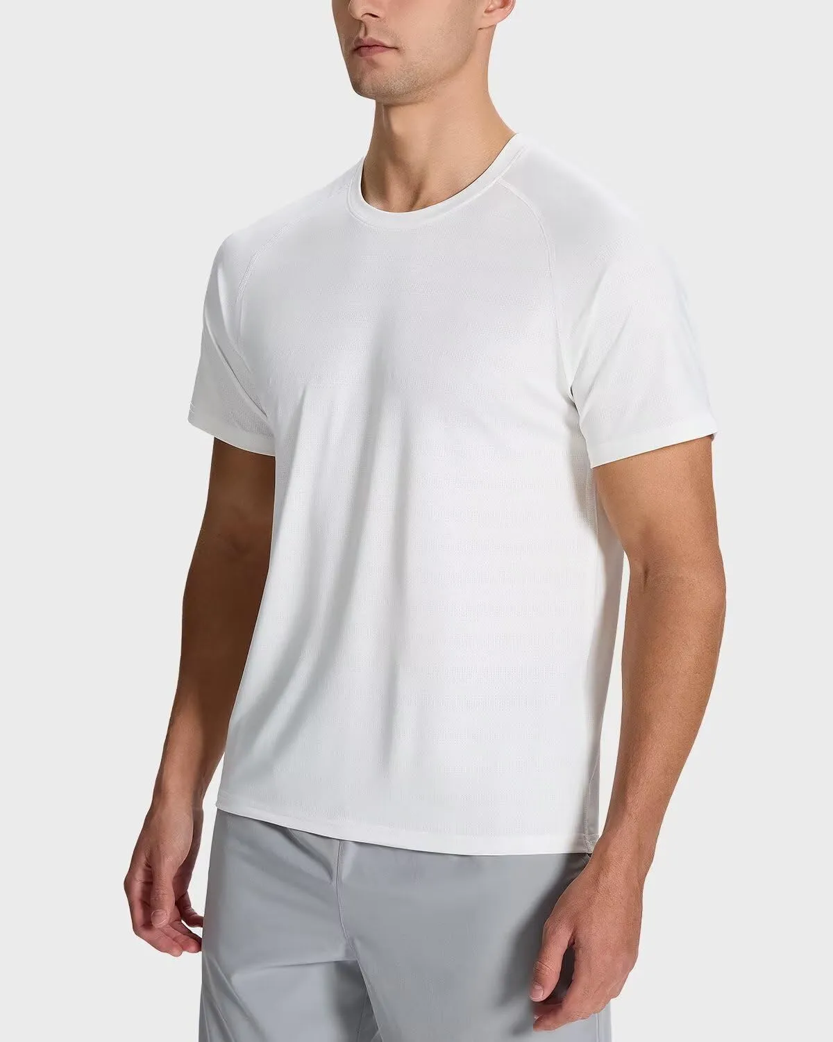 Men's Sun Protection Shirts Lightweight Athletic Quick Dry Rash Guard Cooling Tee with Silver Ion Tech