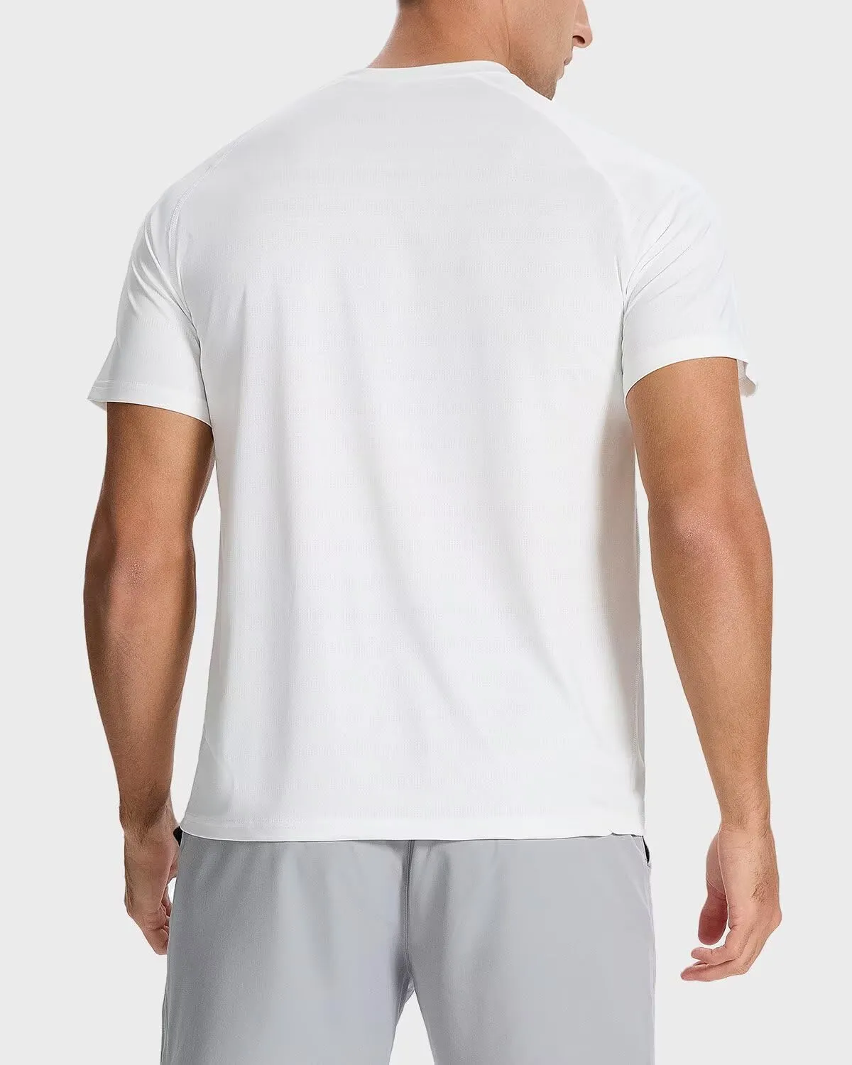 Men's Sun Protection Shirts Lightweight Athletic Quick Dry Rash Guard Cooling Tee with Silver Ion Tech