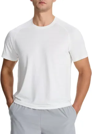 Men's Sun Protection Shirts Lightweight Athletic Quick Dry Rash Guard Cooling Tee with Silver Ion Tech