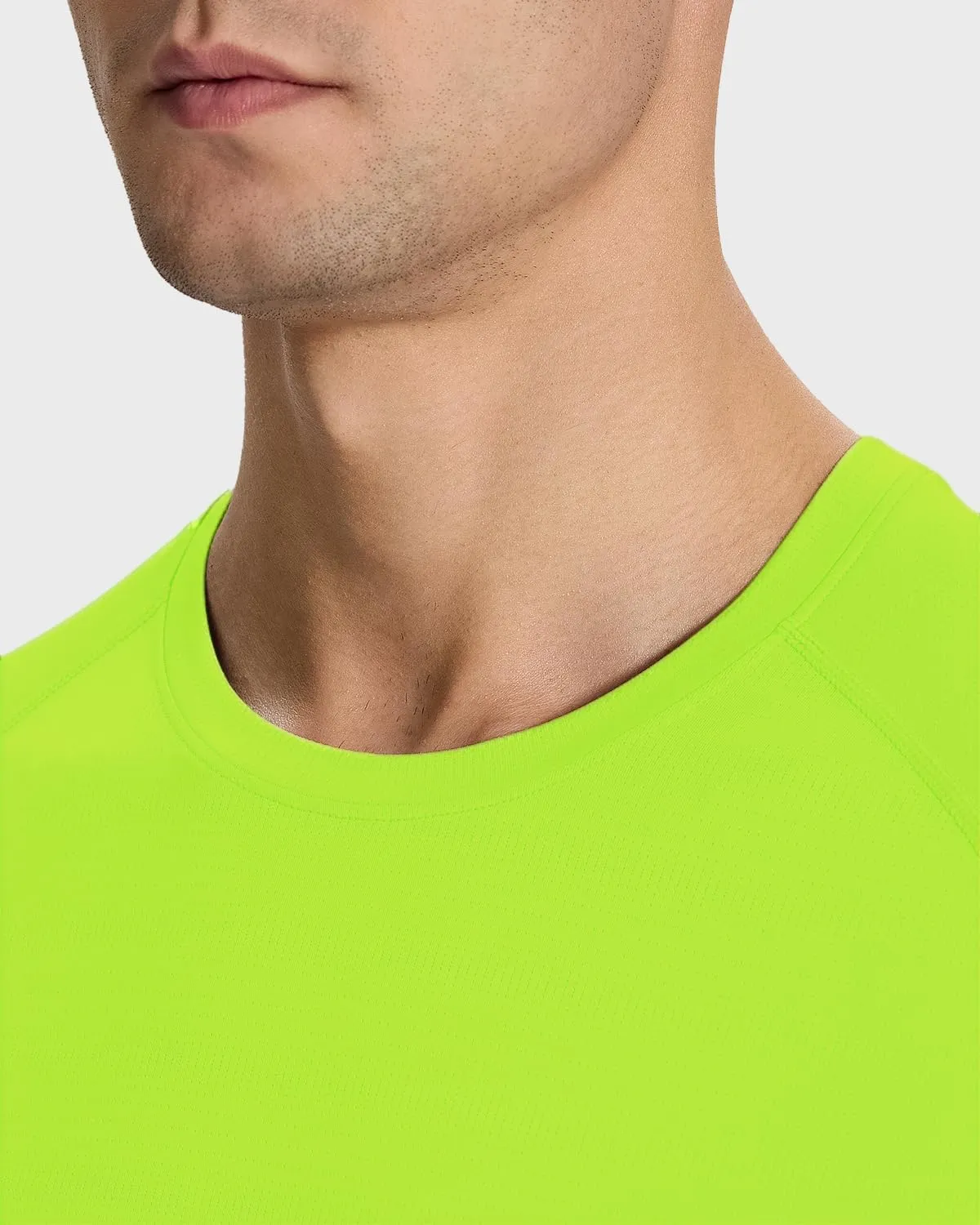 Men's Sun Protection Shirts Lightweight Athletic Quick Dry Rash Guard Cooling Tee with Silver Ion Tech