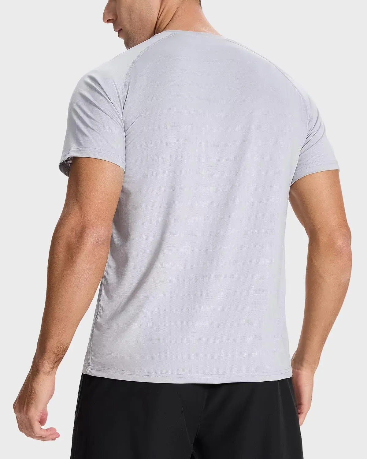 Men's Sun Protection Shirts Lightweight Athletic Quick Dry Rash Guard Cooling Tee with Silver Ion Tech
