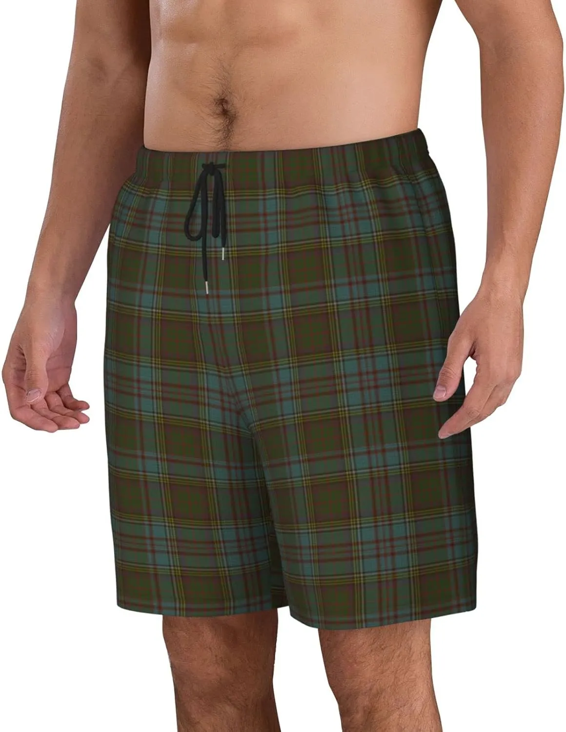 Men's Swim Trunks, Quick Dry Beach Shorts Summer Cool Beach Shorts with Mesh Lining