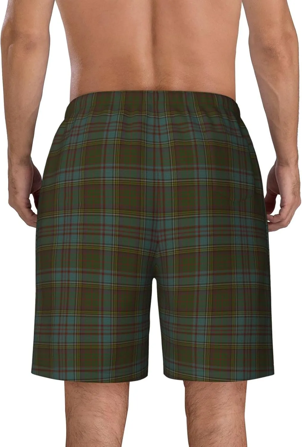 Men's Swim Trunks, Quick Dry Beach Shorts Summer Cool Beach Shorts with Mesh Lining