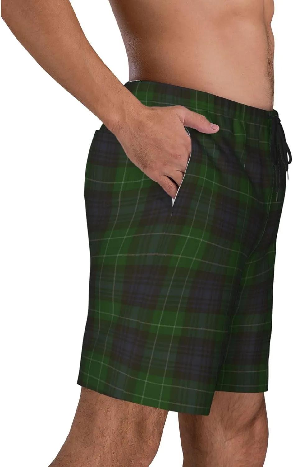 Men's Swim Trunks, Quick Dry Beach Shorts Summer Cool Beach Shorts with Mesh Lining