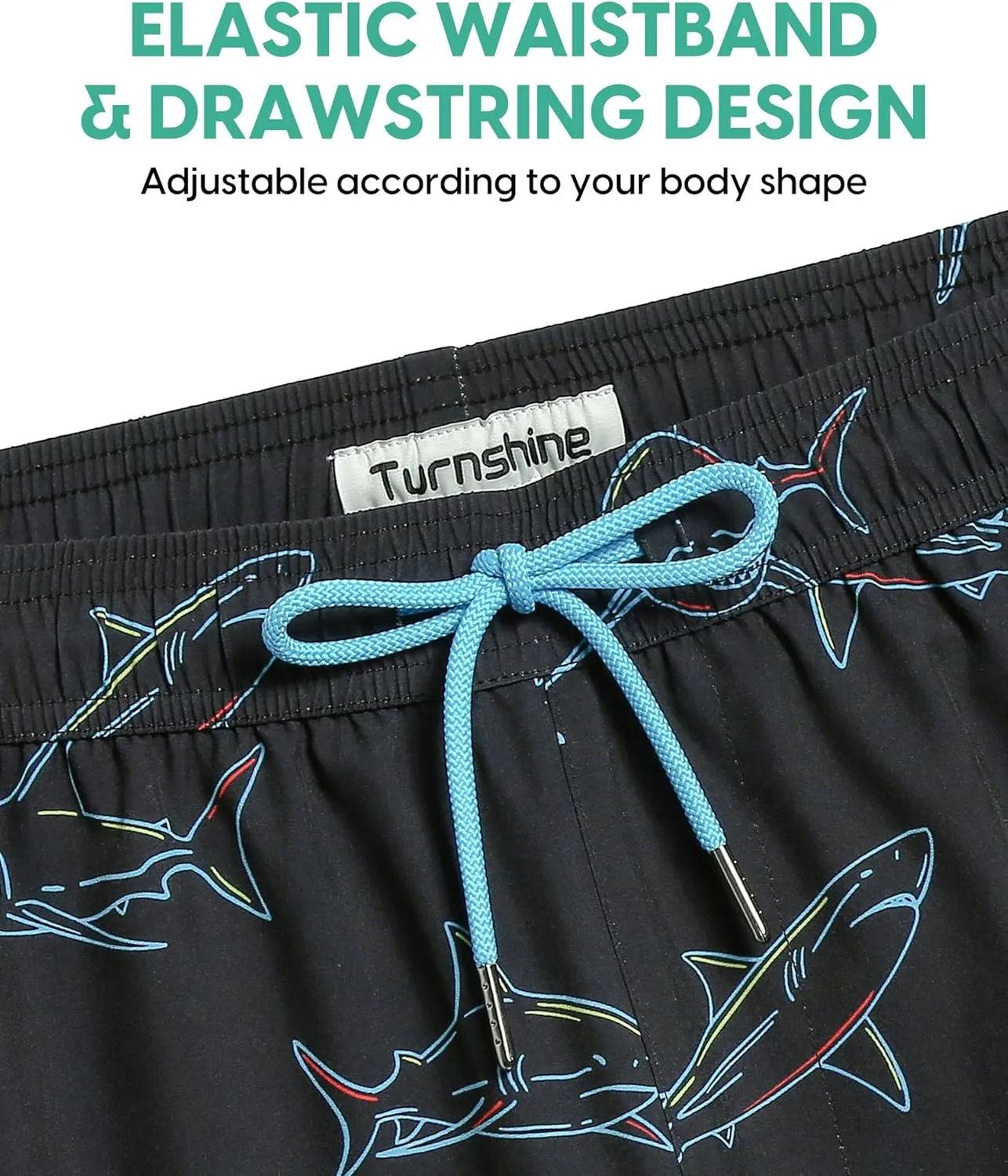 Mens Swim Trunks with Compression Liner Stretch 7" Bathing Suit Beach Shorts