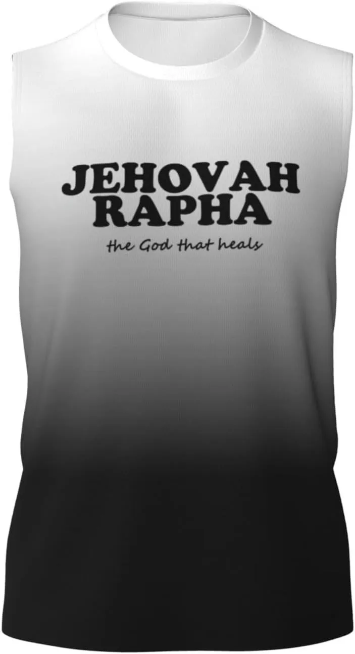 Men's Tank Top Jehovah Rapha The God Who Heals Sleeveless Muscle T Shirts Gym Workout Tank Tops Summer Beach Tanks,