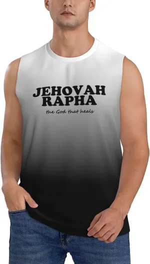 Men's Tank Top Jehovah Rapha The God Who Heals Sleeveless Muscle T Shirts Gym Workout Tank Tops Summer Beach Tanks,