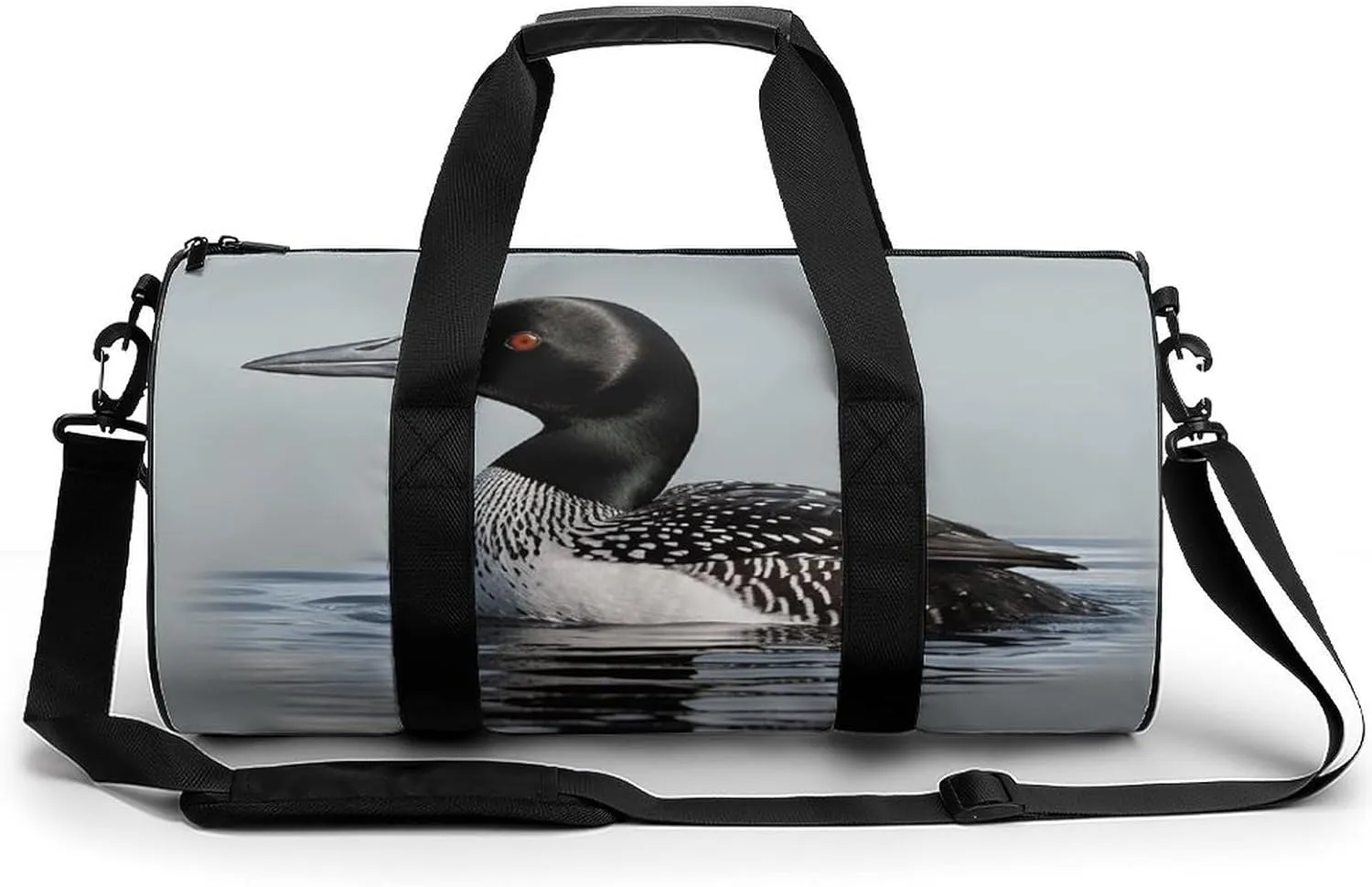 Mens Womens Gym Bag, Loon Nature Bird Print Duffle Bags,travel Gym Duffle Bag,garment Duffle Bag,gym Bag with Shoe Compartment