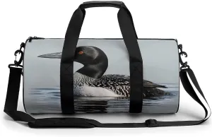 Mens Womens Gym Bag, Loon Nature Bird Print Duffle Bags,travel Gym Duffle Bag,garment Duffle Bag,gym Bag with Shoe Compartment