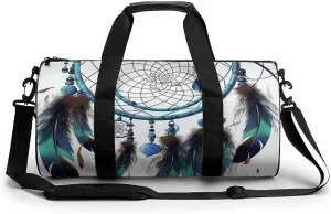 Mens Womens Gym Bag, Native American Dream Catcher Print Duffle Bags,travel Gym Duffle Bag,garment Duffle Bag,gym Bag with Shoe Compartment