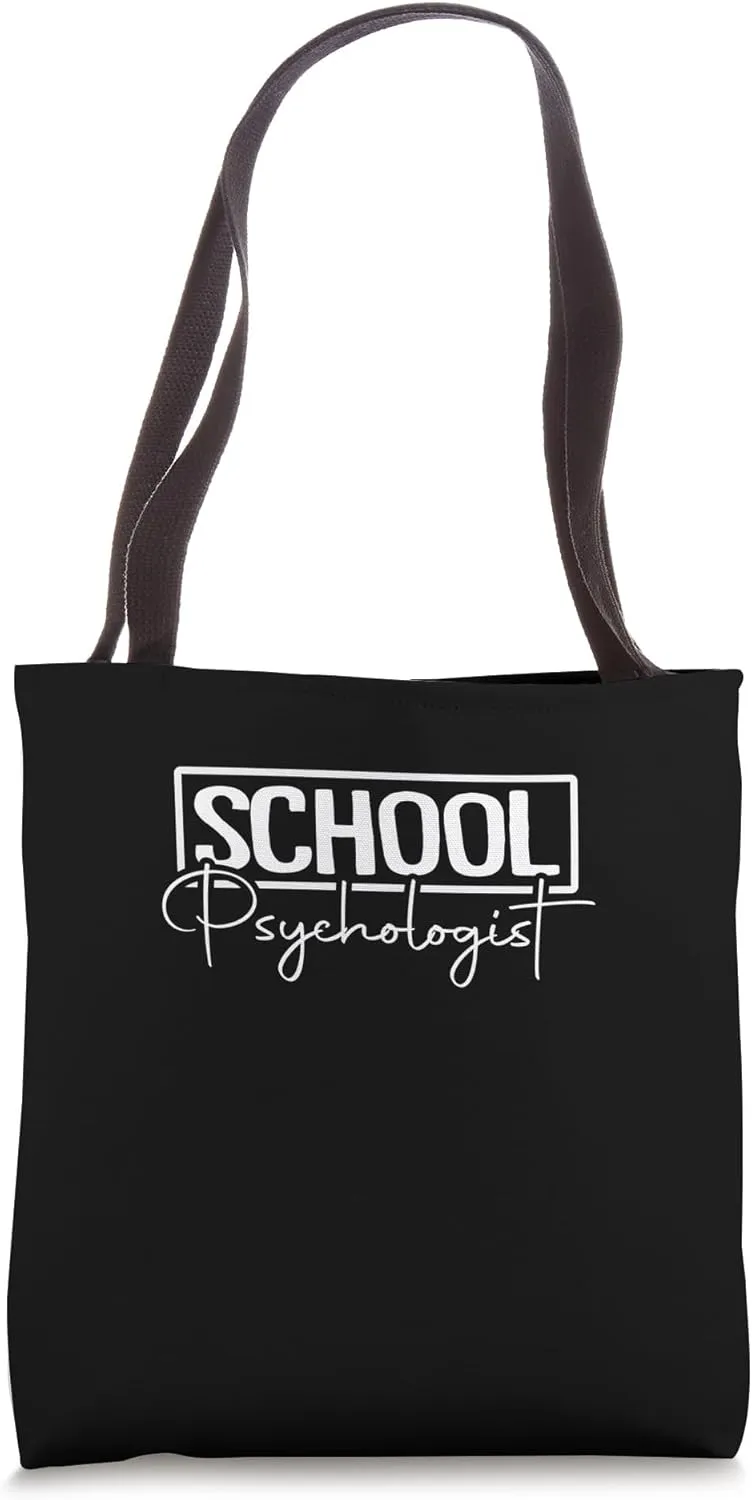 Mental Health Chalk Typography School Psychologist Tote Bag