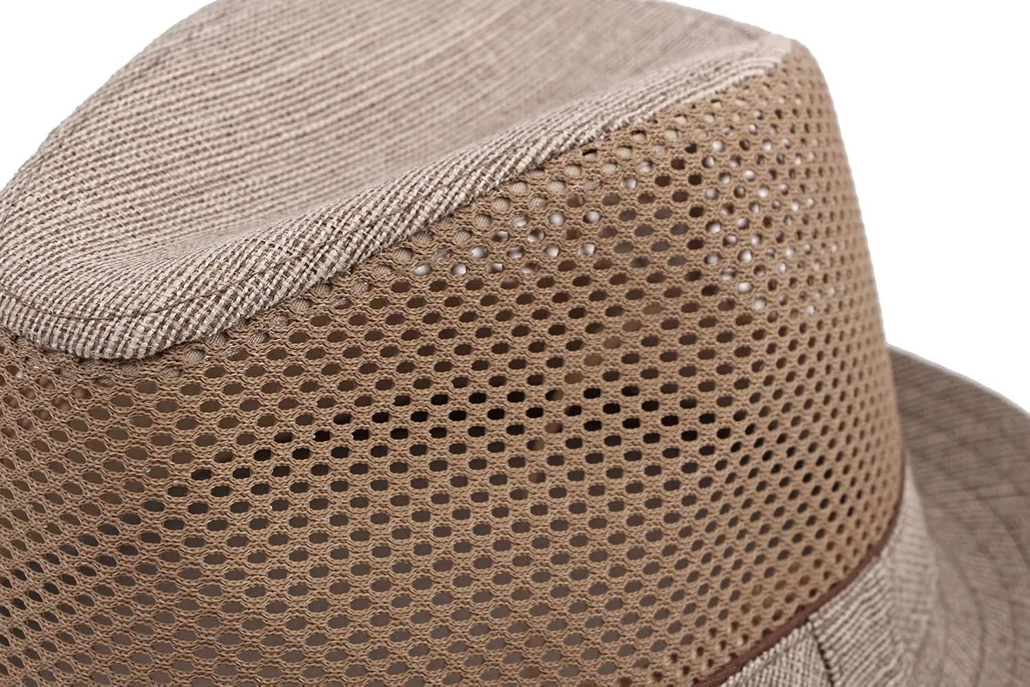 Mesh Fedora Hat for Men Summer Fedora Hats Trilby Hat Sun Beach Hat Panama Hat, 55-61cm