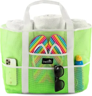 Mesh Sand Free Bag - Strong Lightweight Bag For Beach & Vacation Essentials. Tons of Storage!