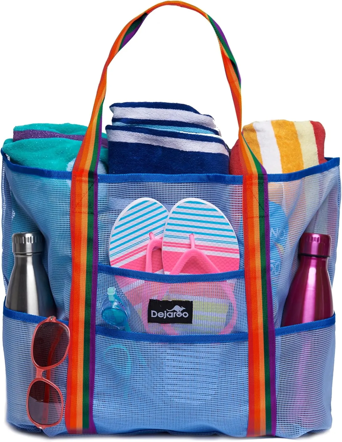 Mesh Sand Free Bag - Strong Lightweight Bag For Beach & Vacation Essentials. Tons of Storage!
