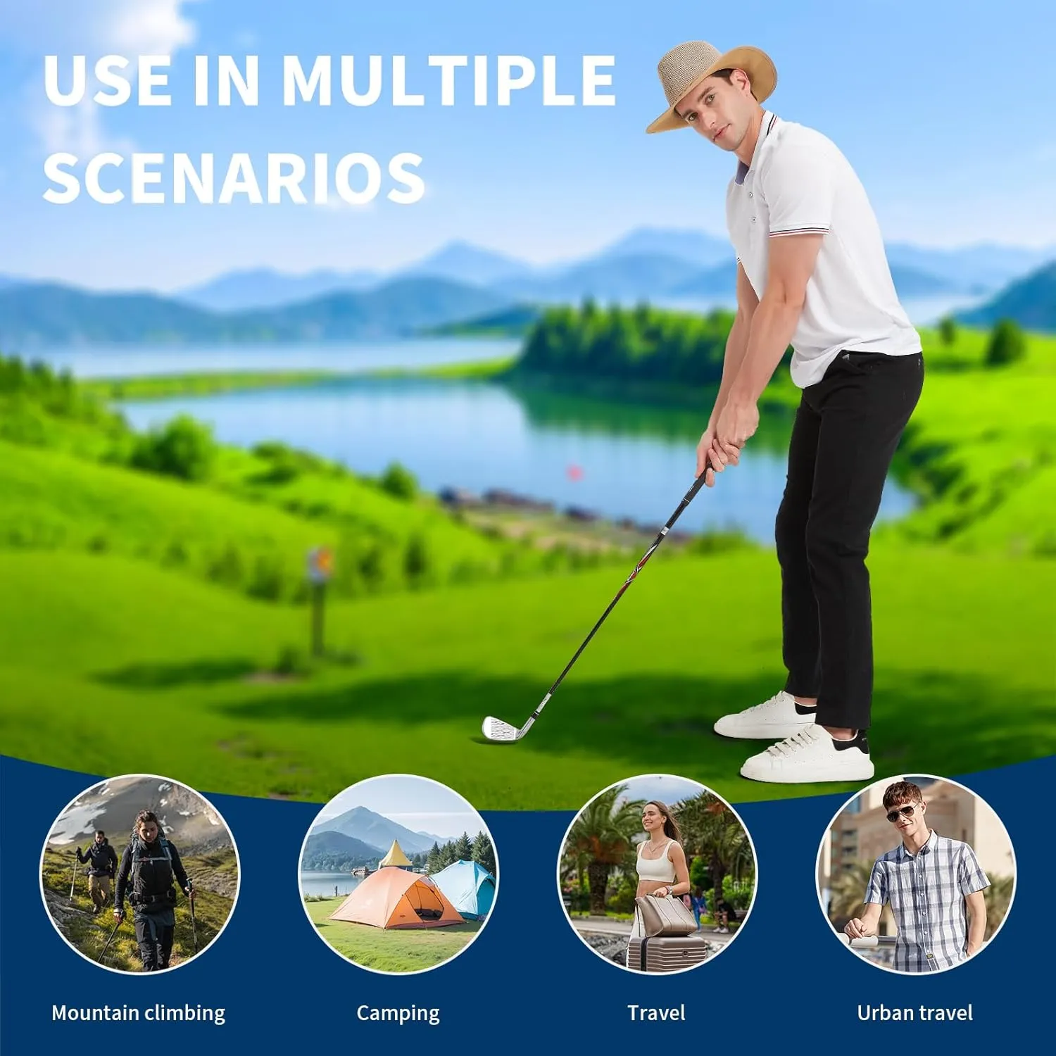 Mesh Sun Hat for Men Golf Soaker Hats Summer Beach Safari Wide Brim Fishing Cap Outdoor