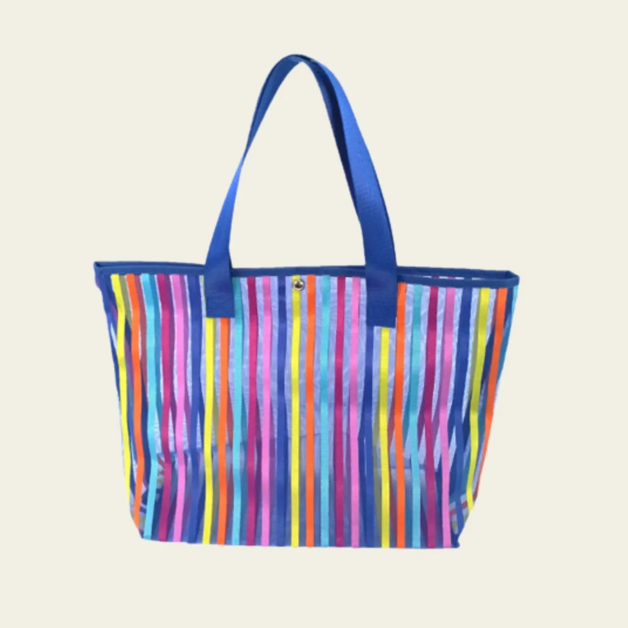 Mesh Tote Bag -Striped Design