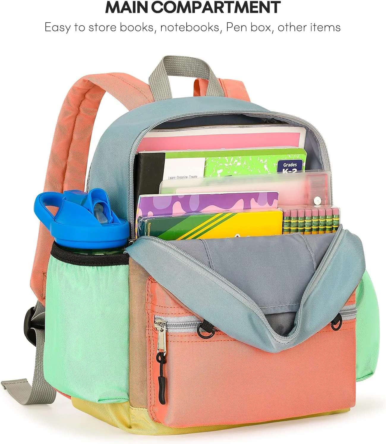 mibasies Toddler Backpack for Girls 2-4: Preschool Backpack for Girls - Kids Toddler Bookbag