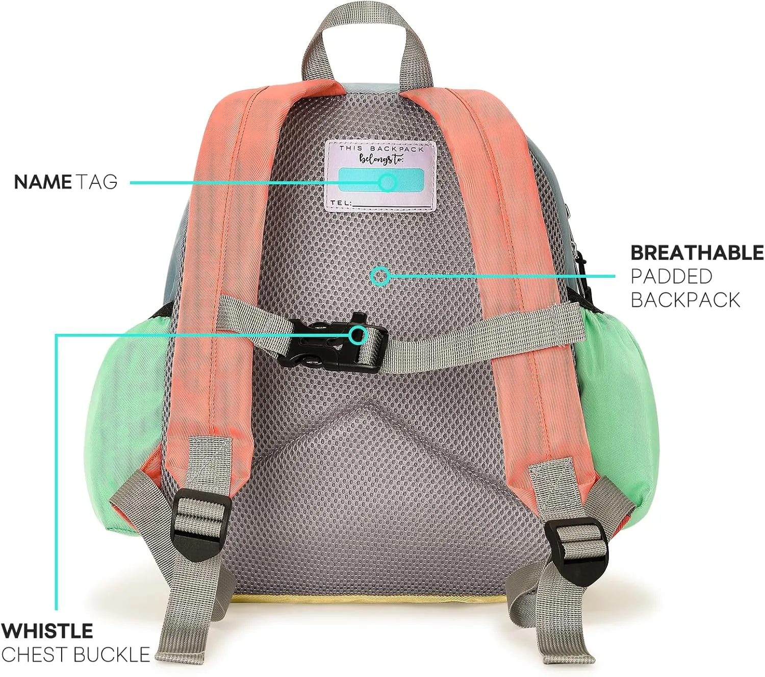 mibasies Toddler Backpack for Girls 2-4: Preschool Backpack for Girls - Kids Toddler Bookbag
