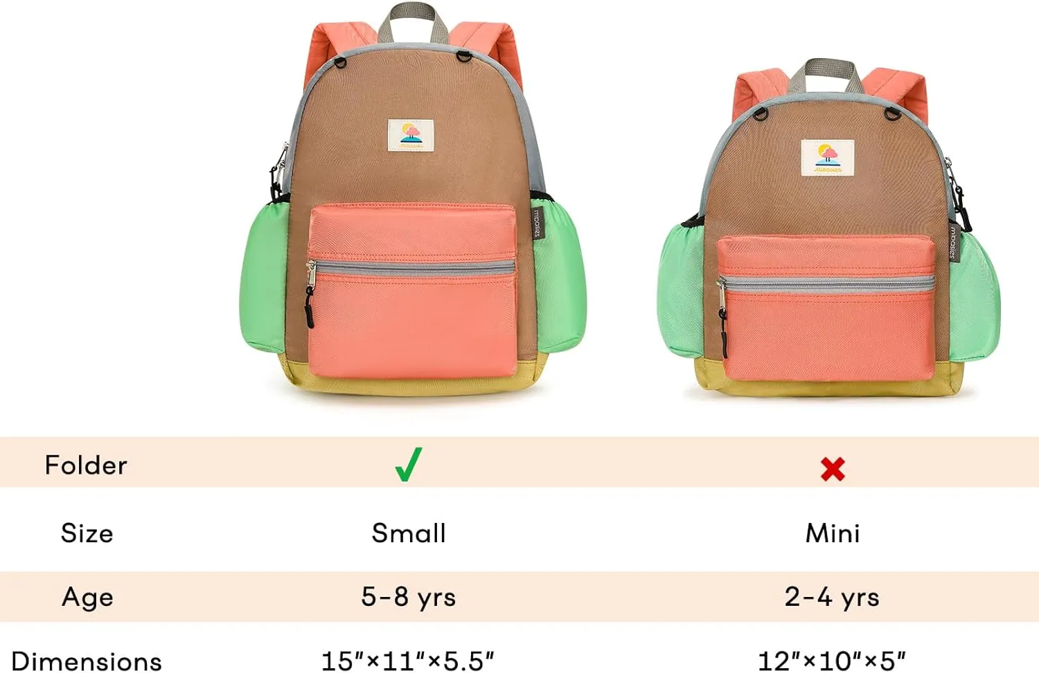 mibasies Toddler Backpack for Girls 2-4: Preschool Backpack for Girls - Kids Toddler Bookbag