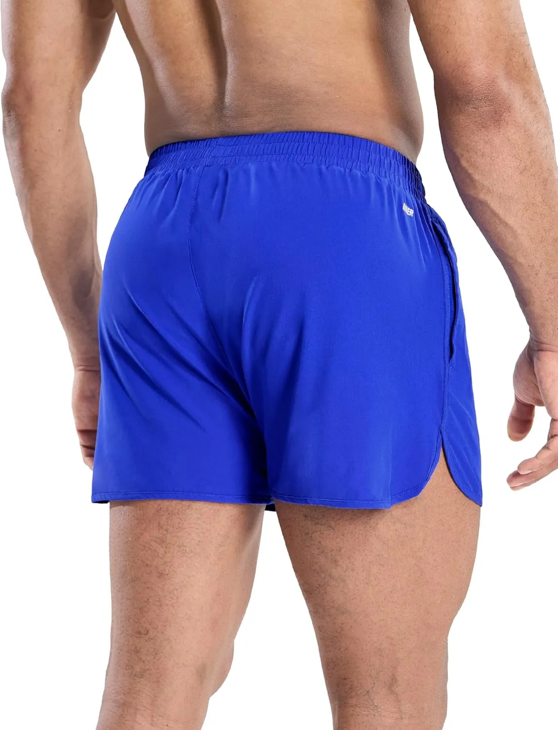 MIER Men’s Athletic Running Shorts with Brief Liner 3 Inch Quick Dry Lined Shorts with Zipper Pockets for Gym Workout