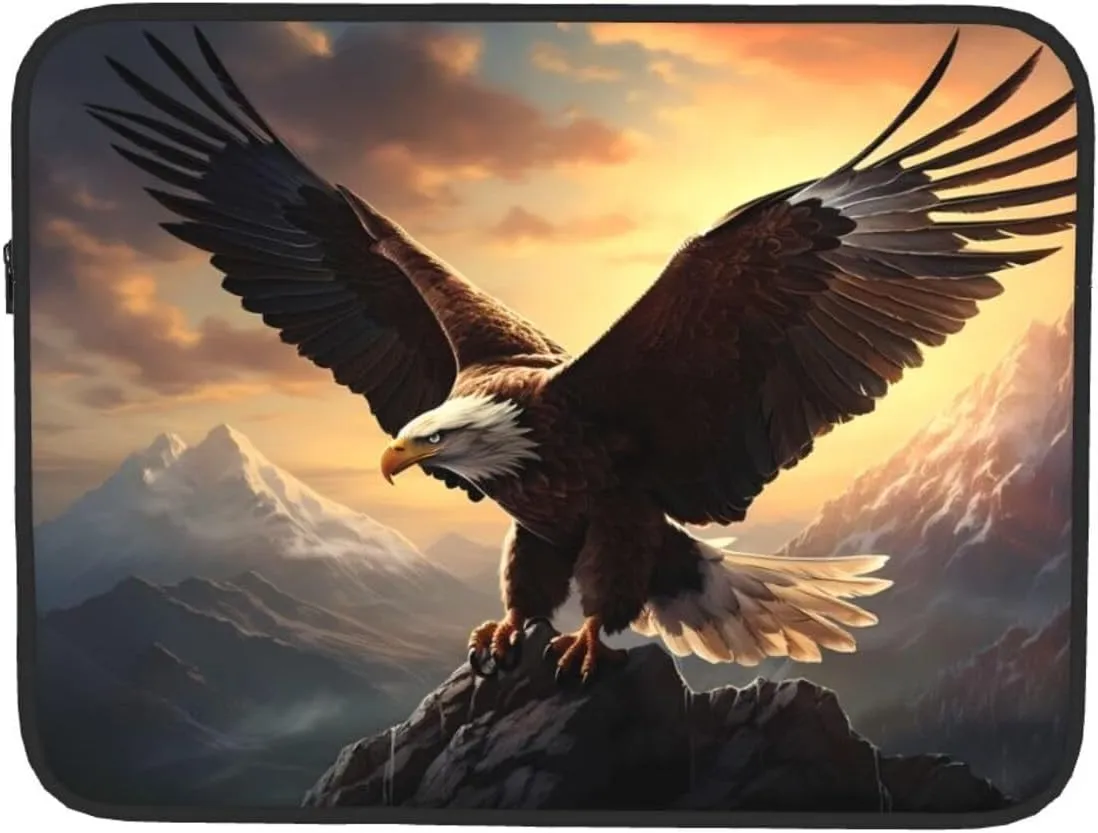 Mighty Eagles Pattern Portable Laptop Sleeve Case 13 inch for Shockproof Protection and Travel Convenience