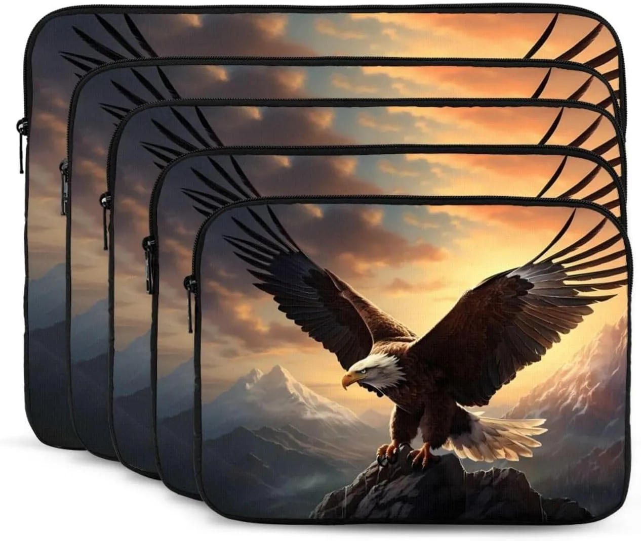 Mighty Eagles Pattern Portable Laptop Sleeve Case 13 inch for Shockproof Protection and Travel Convenience