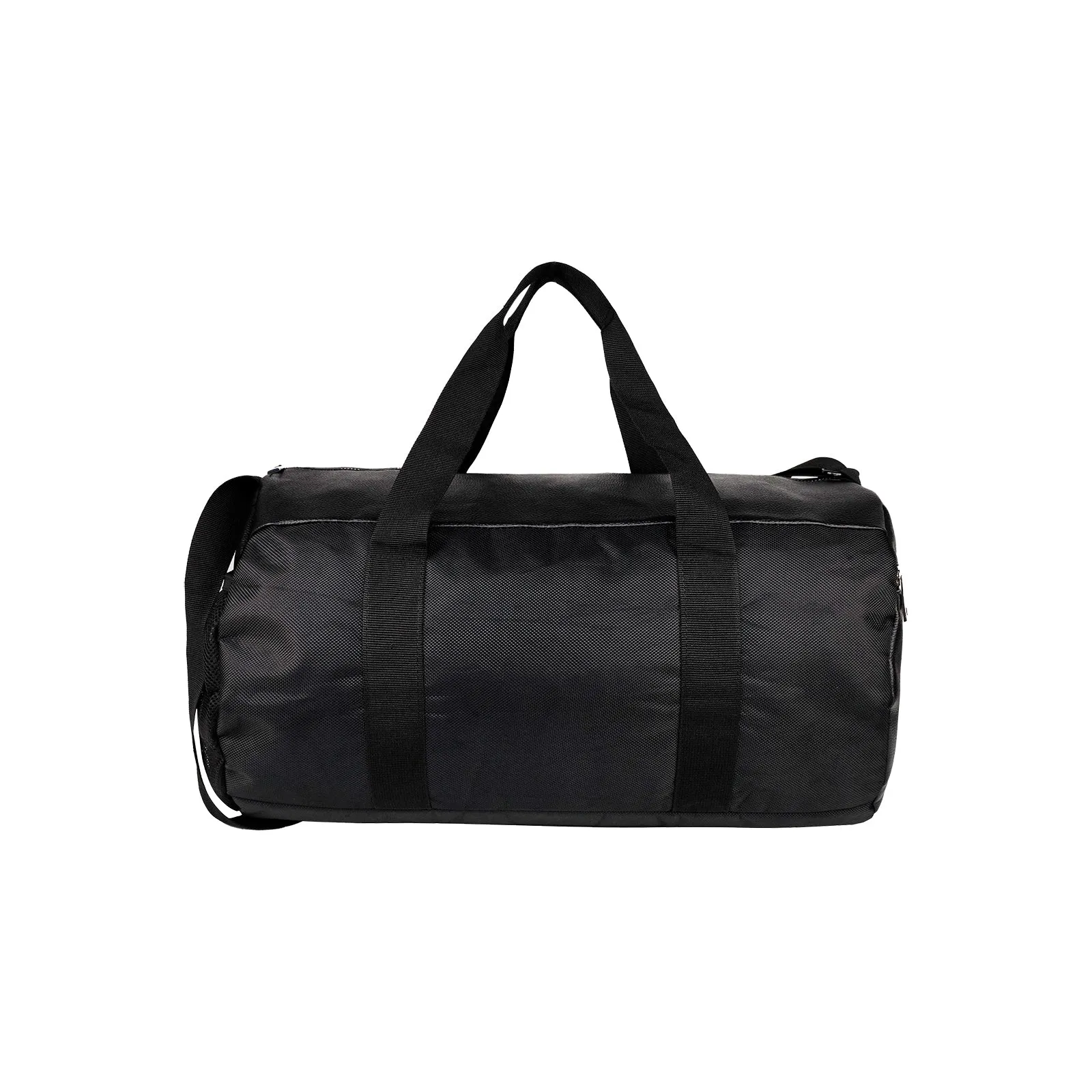 Mike Forge Leather Gym Bag - Black