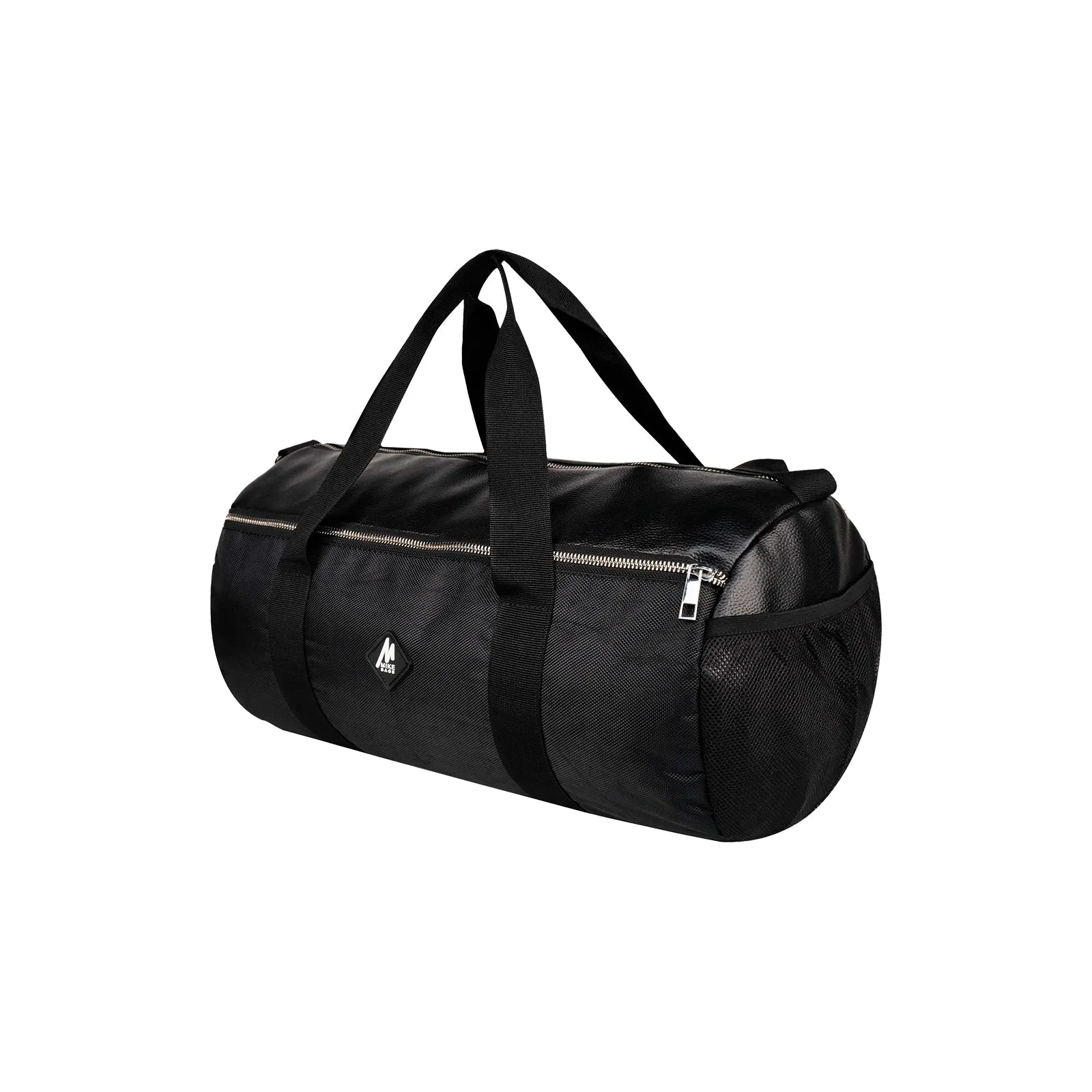 Mike Forge Leather Gym Bag - Black