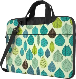 Minimal Leaf Pattern Laptop Bag - Shockproof & Stylish Laptop Handbag For Unique And Safe Laptop Transportation