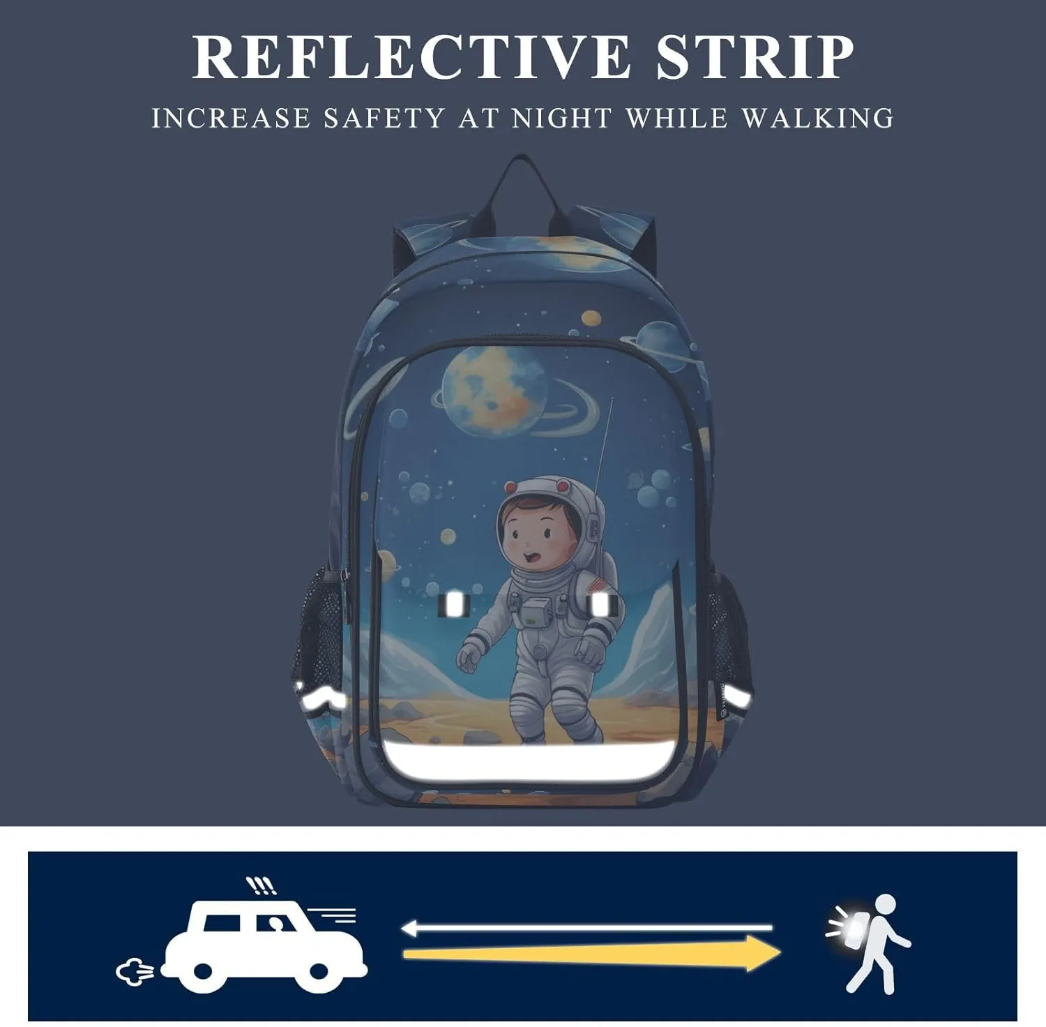 MNSRUU Backpack for School Astronauts and Space Planets Laptop Backpack Womens Travel Backpack Mens Casual Daypack Backpack Fits 15.6 Inch Laptop Waterproof