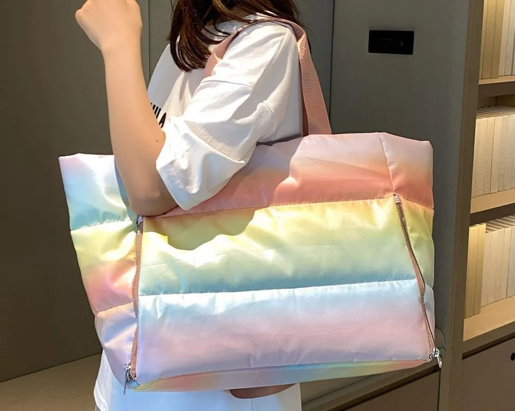 Molodo Gym Bag for Women,Travel Tote Bags Waterproof Puffer Gym Bag Duffle Bag for Yoga Sports Vacation 2024