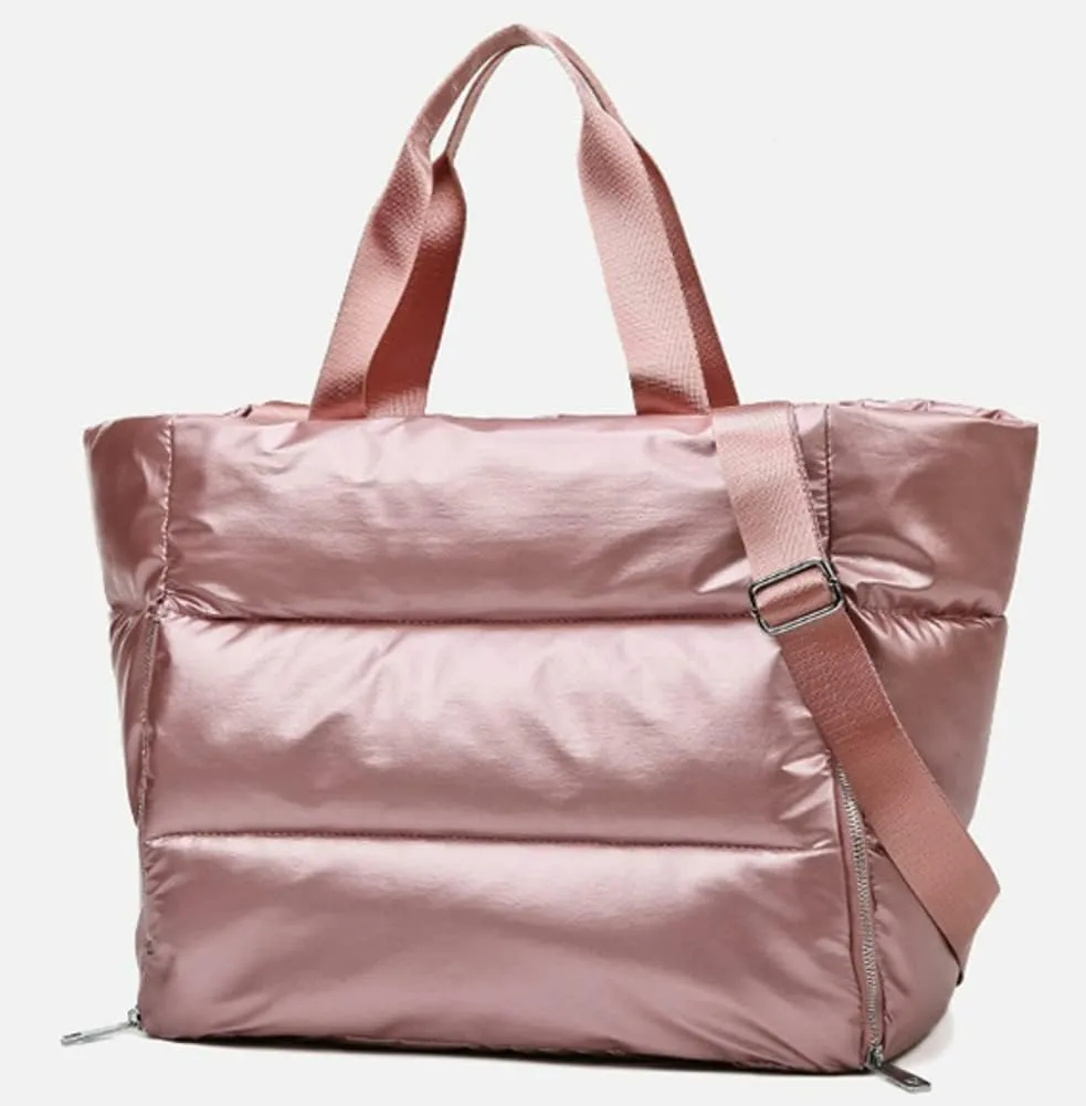 Molodo Gym Bag for Women,Travel Tote Bags Waterproof Puffer Gym Duffle Bag for Yoga Sports Vacation