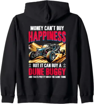 Money Can't Buy Happiness Beach Race Racing Car Dune Buggy Zip Hoodie