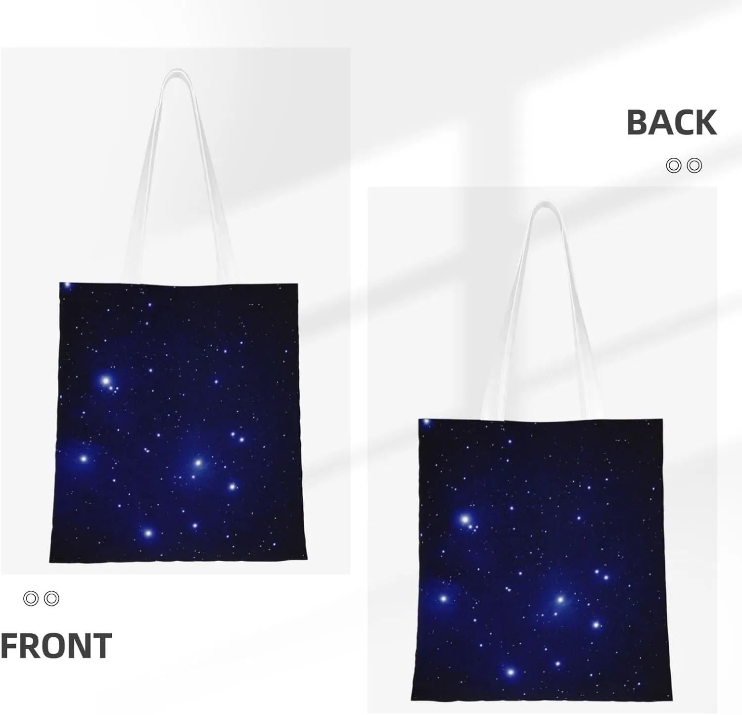 Moon Starry Galaxy Tote Bag Reusable Shoulder Tote Bag For Women Lady Vacation, Shopping, Work