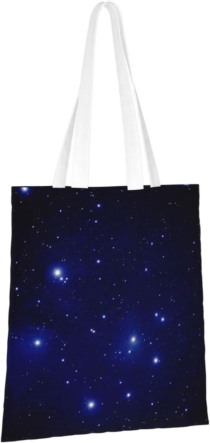 Moon Starry Galaxy Tote Bag Reusable Shoulder Tote Bag For Women Lady Vacation, Shopping, Work