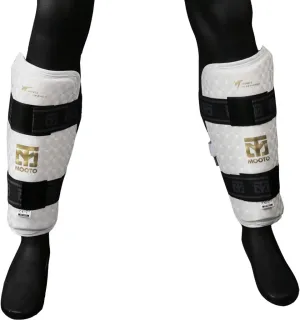 Mooto Korea Taekwondo Extera S2 Shin Protector Guard WT Logo MMA Martial Arts Kickboxing Karate Training Match Gym School Academy (X_Small(Length 23cm or 0.75 ft))