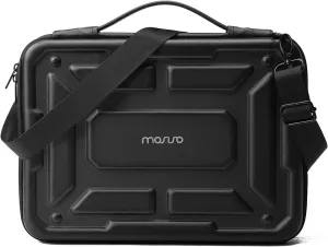 MOSISO Laptop Shoulder Bag Compatible with MacBook Air 15 M4 M3 A3114 M2 A2941 2025 2024 2023 / Compatible with MacBook Pro 15 inch A1990 A1707, Waterproof Shockproof Carrying Case Bag, Black