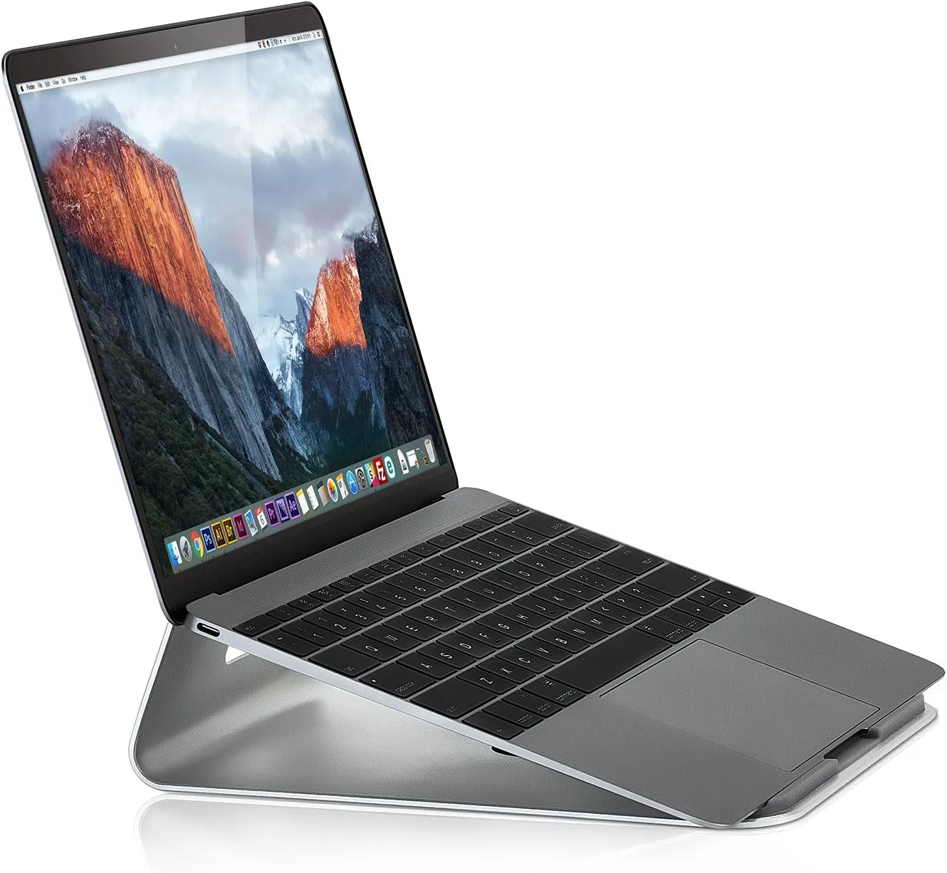 Mount-It! Tilted Laptop Riser for MacBook & iPad Pro - Ergonomic Laptop & Tablet Wedge - Cooling Stand for 11"-15" Screens