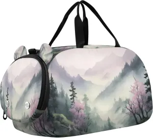 Mountain Youth Sports & Travel Duffle Bag with Shoe Compartment,Waterproof Gym Bag for Girls and Boys (Overnight Essentials Organizer)