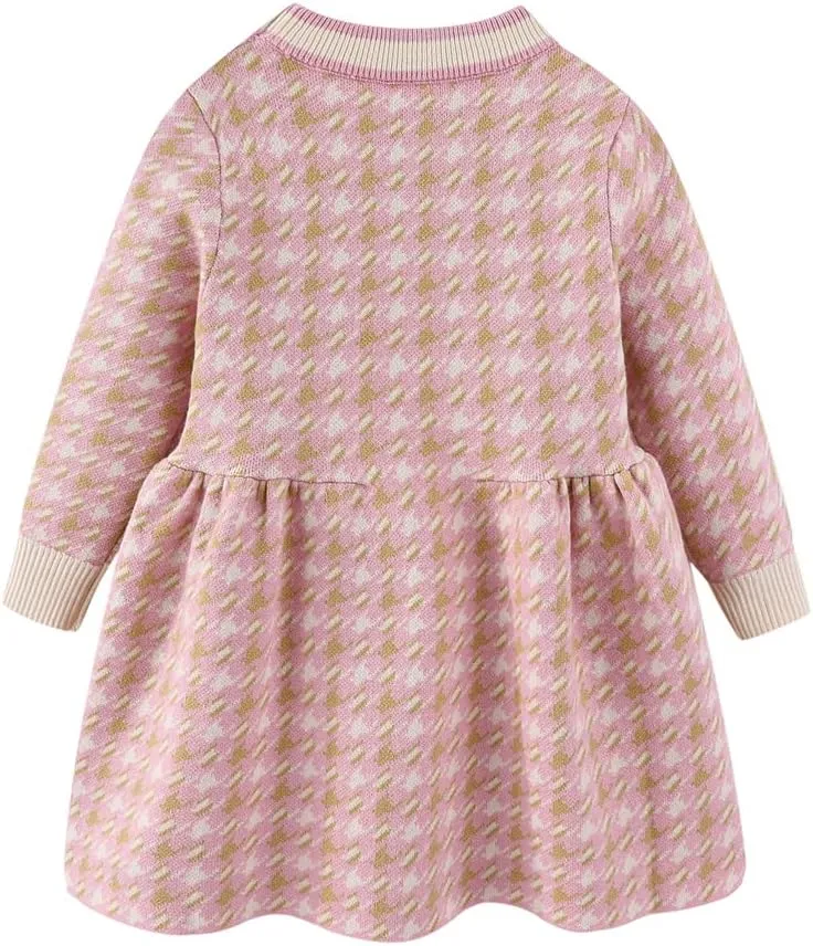Mud Kingdom Little Girls Sweater Dress School Cute Bow