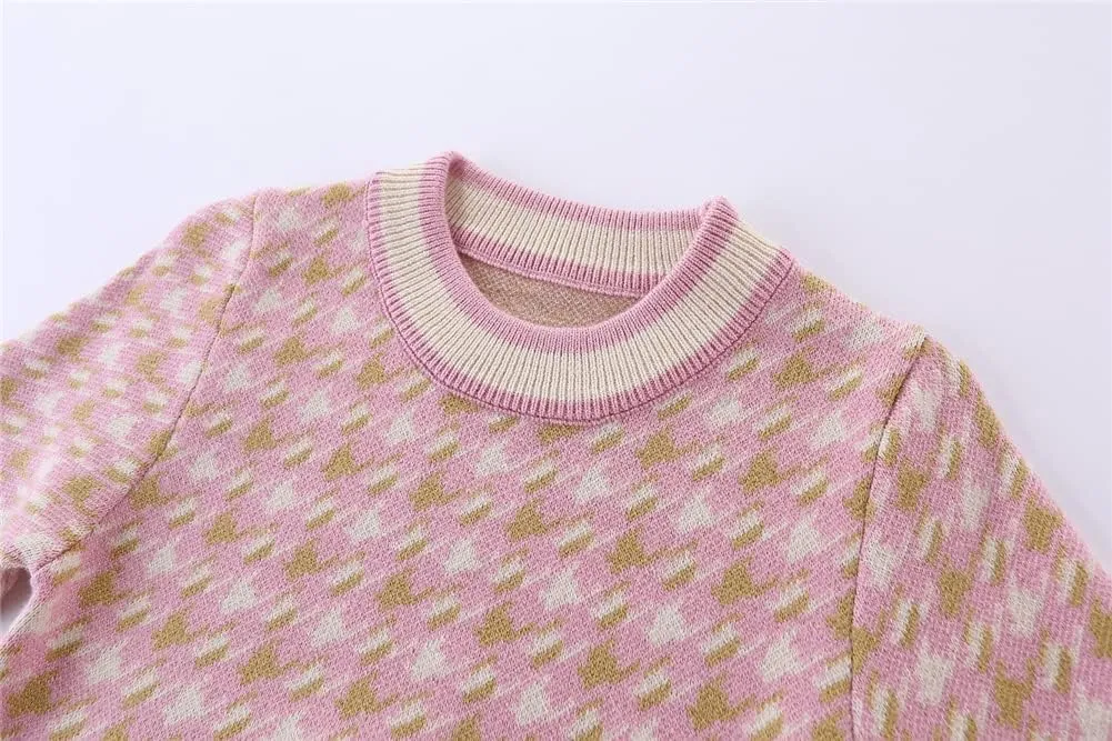 Mud Kingdom Little Girls Sweater Dress School Cute Bow