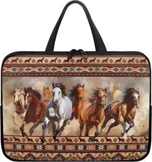 Mumeson Cow Tribal Horse Laptop Bag, Portable Shockproof Laptop Case Handbag Briefcase Laptop Cover Computer Case Handbag Protective Laptop Bag