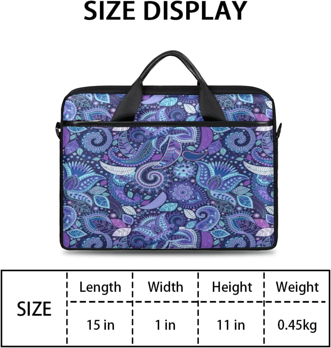 Music Notes Piano Keys Laptop Shoulder Messenger Bag Waterproof Laptop Briefcase Handle Padded Strap