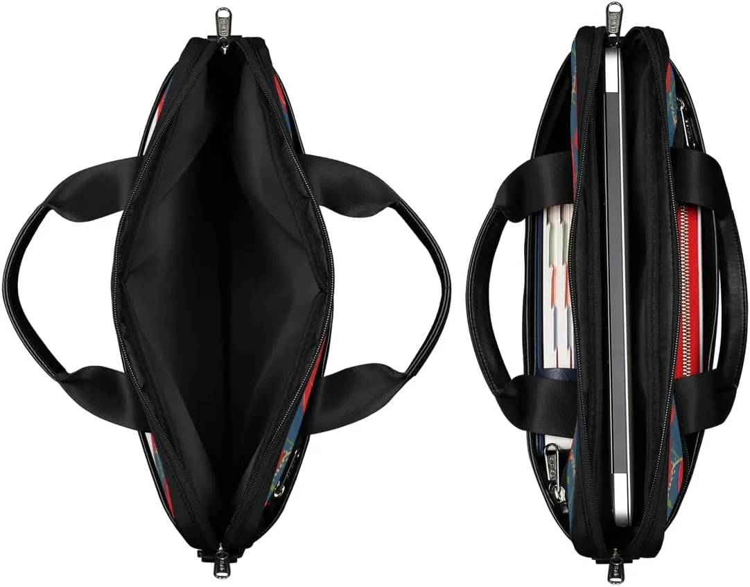 Music Notes Piano Keys Laptop Shoulder Messenger Bag Waterproof Laptop Briefcase Handle Padded Strap