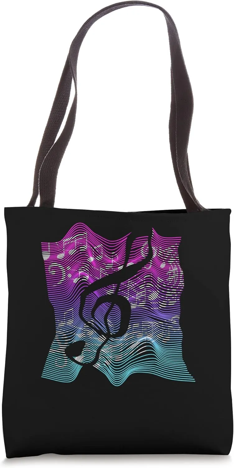 Musical Clef Music Sheet Notes School Musician Orchestra Tote Bag