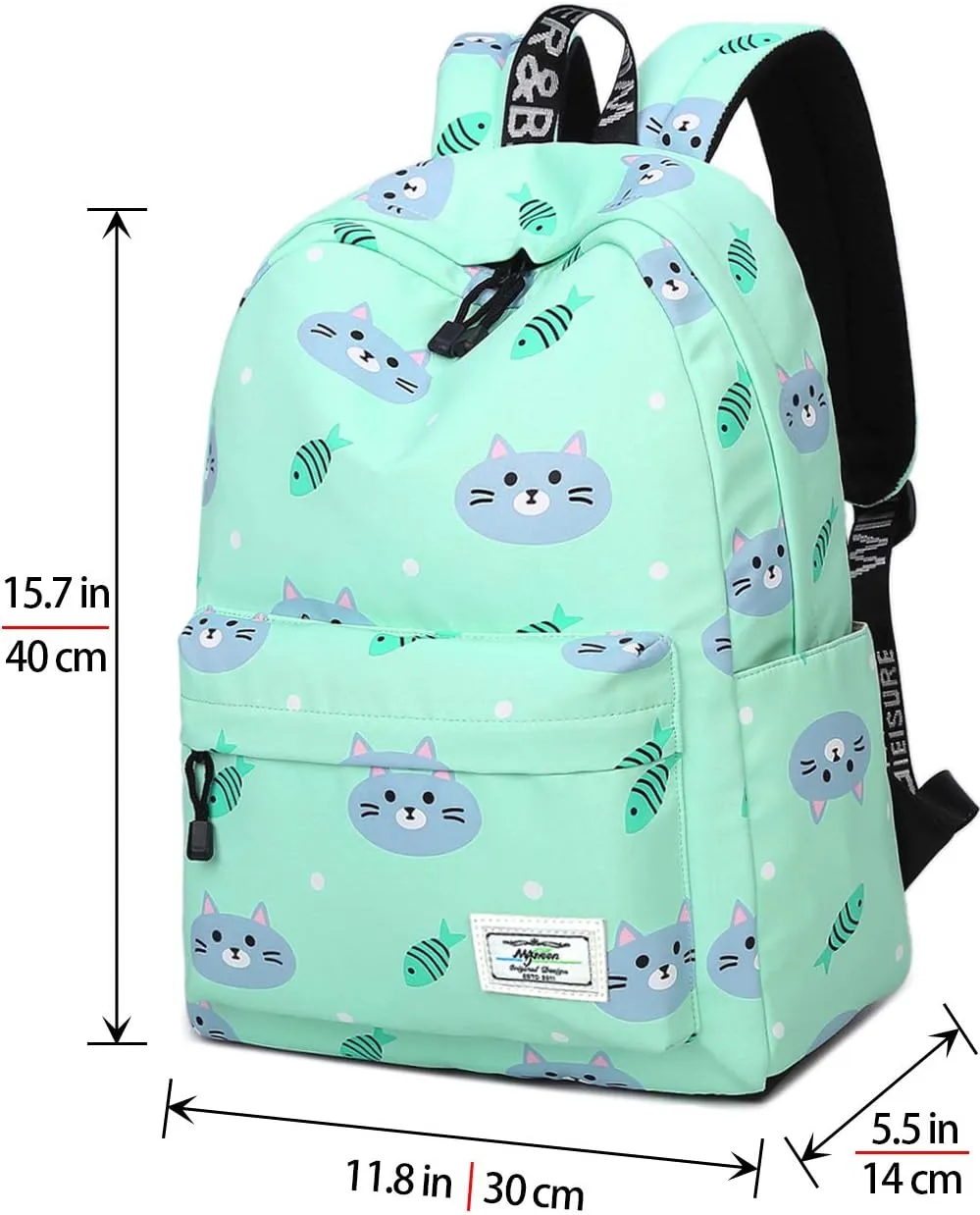 mygreen Kids Backpack, Kawaii Girls Backpack for School