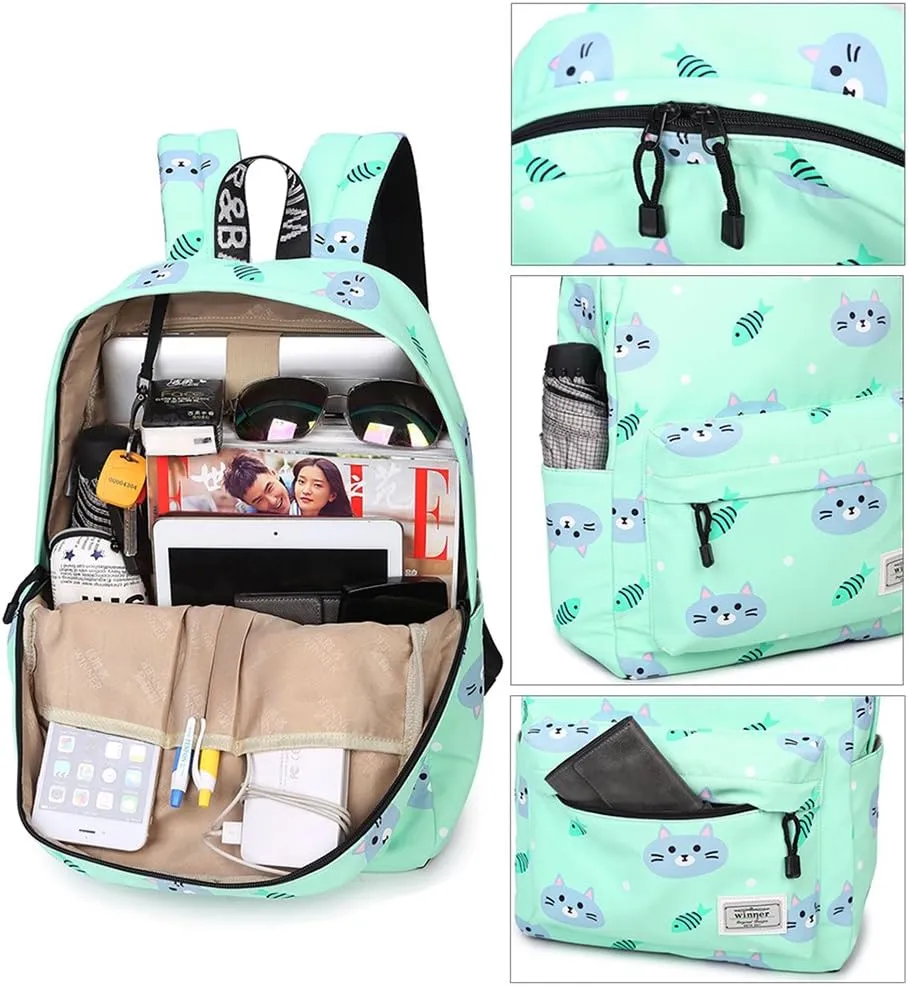mygreen Kids Backpack, Kawaii Girls Backpack for School