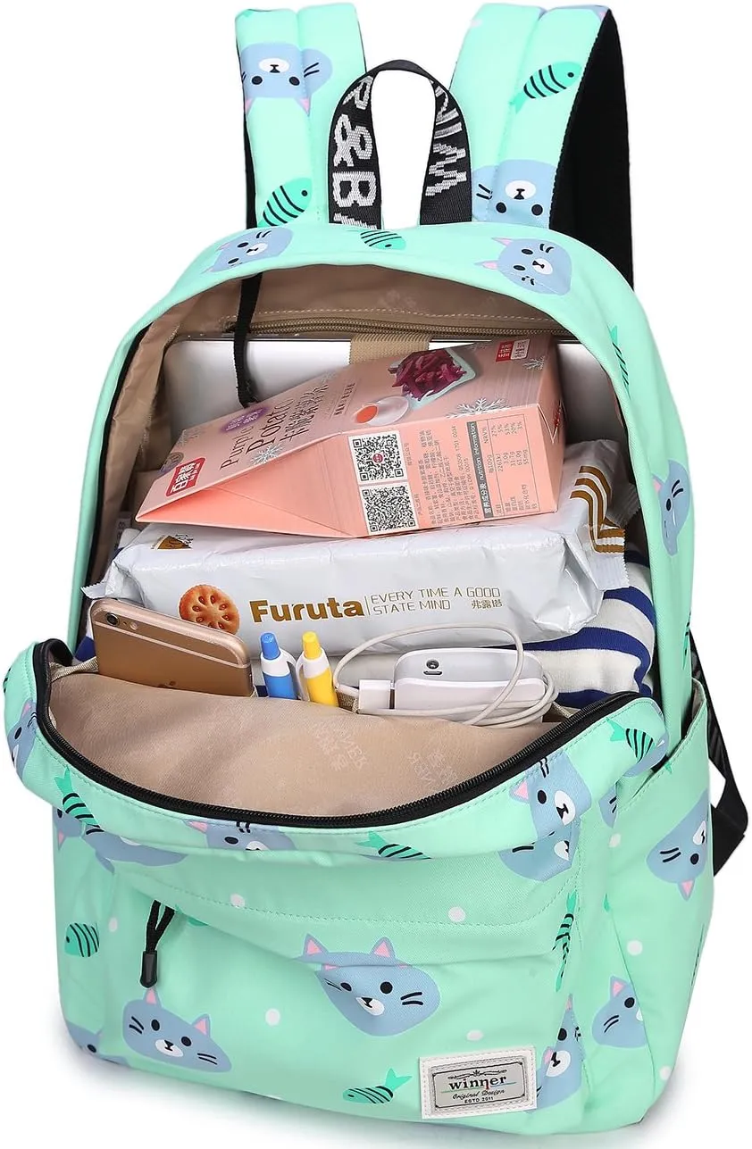 mygreen Kids Backpack, Kawaii Girls Backpack for School