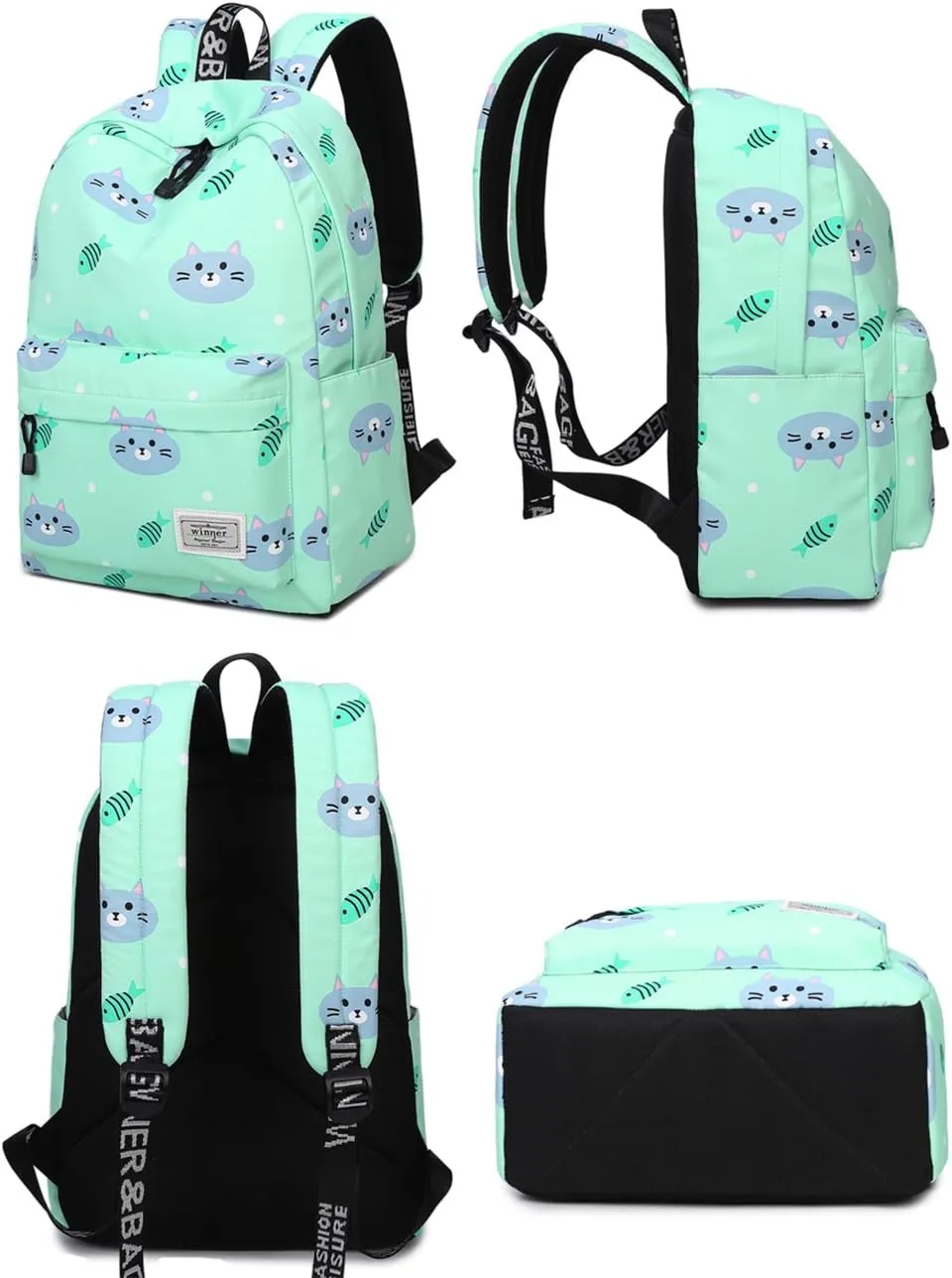 mygreen Kids Backpack, Kawaii Girls Backpack for School